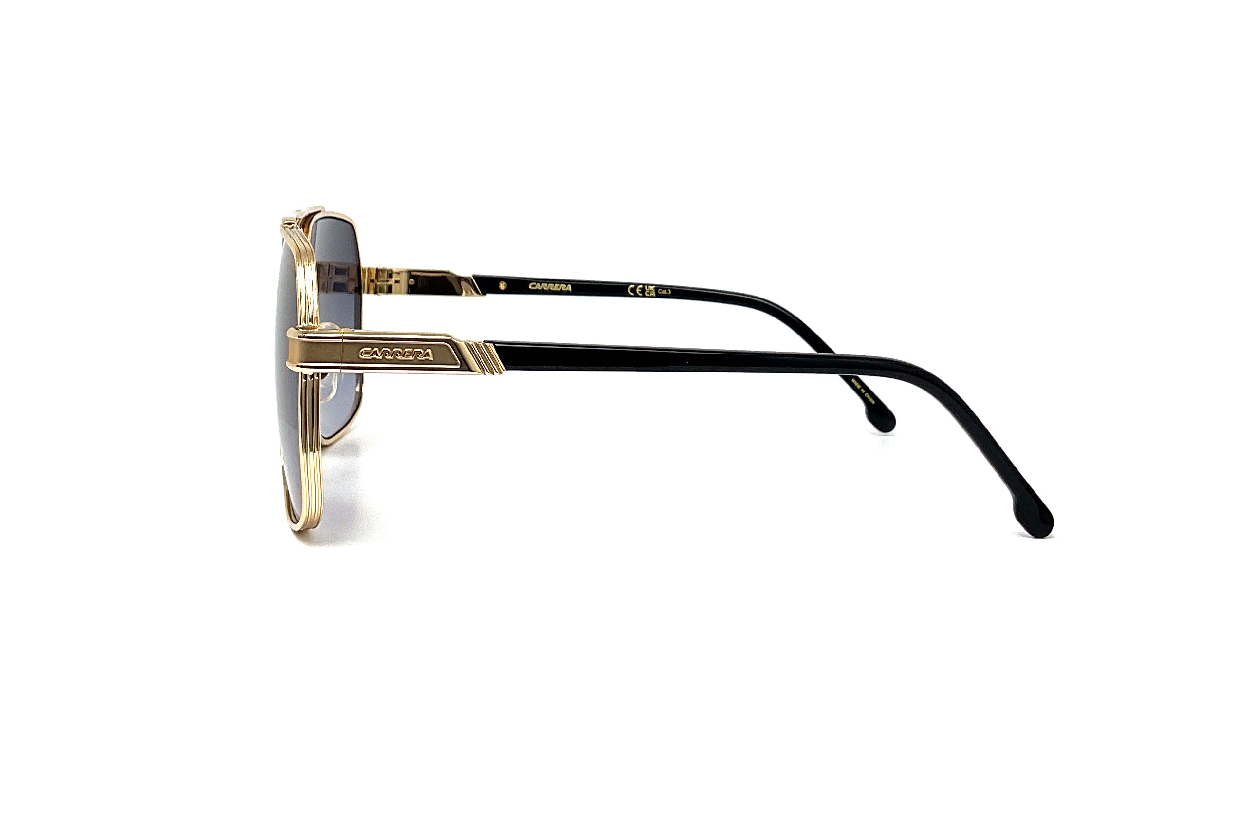 Carrera 1055/S Sunglasses - Black Gold Frame - UV Protection - Polarized Lenses - for Driving, Running & Outdoor Sports