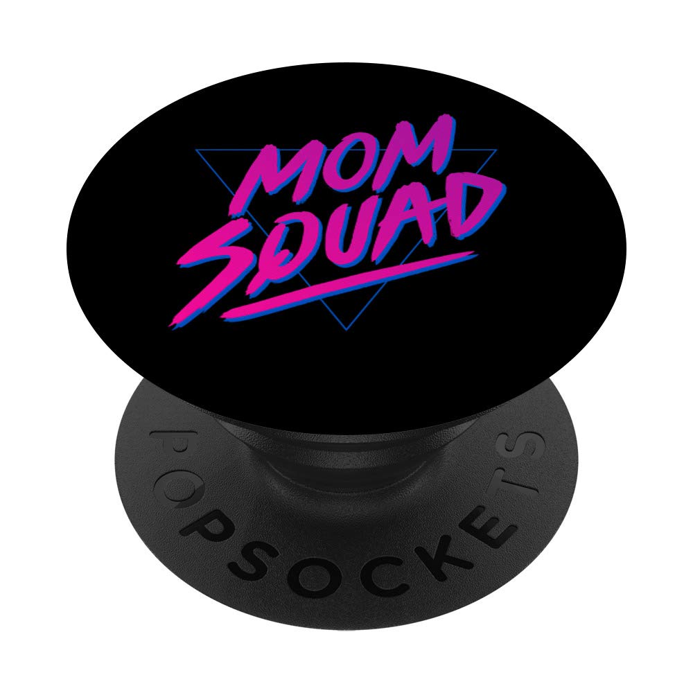 80s Mom Squad Retro Design Popsocket - Perfect for Phones, Tablets, and Laptops - Ideal for 80s Nostalgia Fans and Mom Groups