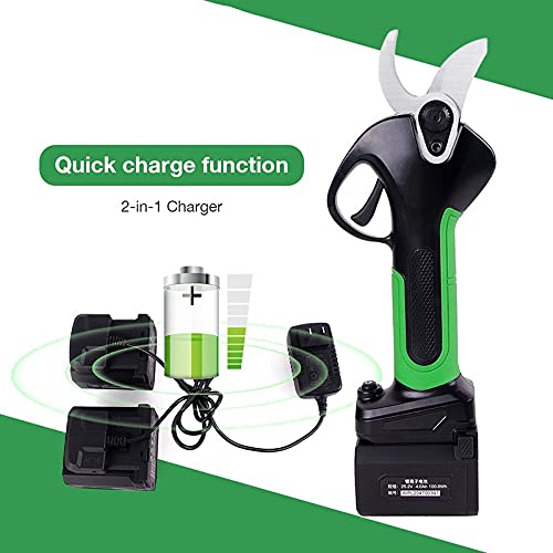 Electric Pruning Shears 37MM Cordless - 2-Speed Adjustable Garden Trimmer & Bonsai Cutter | Lightweight Handheld Power Tool for Tree Pruning, Shrub Trimming, Gardening & Landscaping
