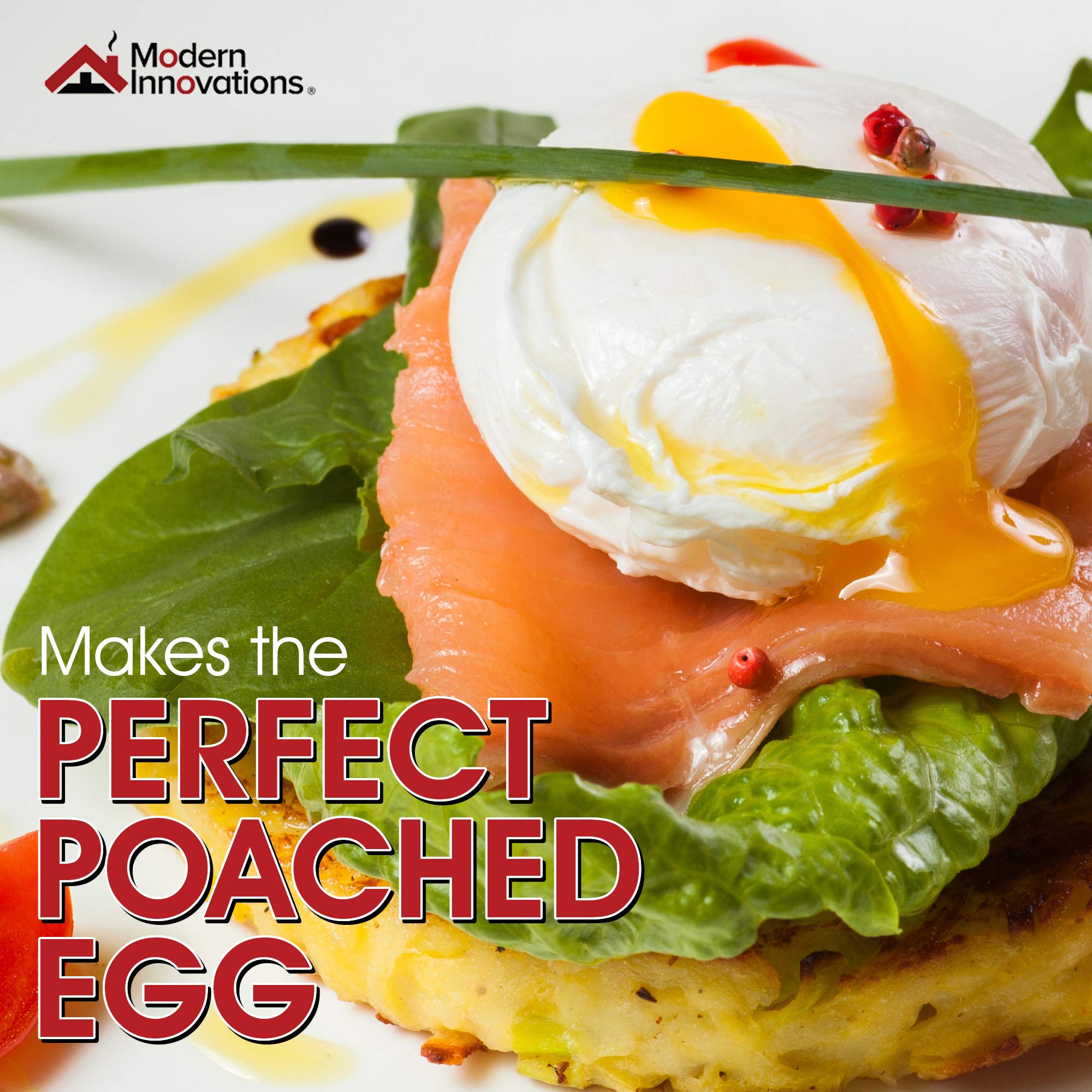 Modern Nonstick Egg Poacher Pan with Silicone Spatula - Stainless Steel Poached Egg Maker for Perfect Eggs Benedict | Easy Breakfast Cooking Tool for Home & Restaurant Use