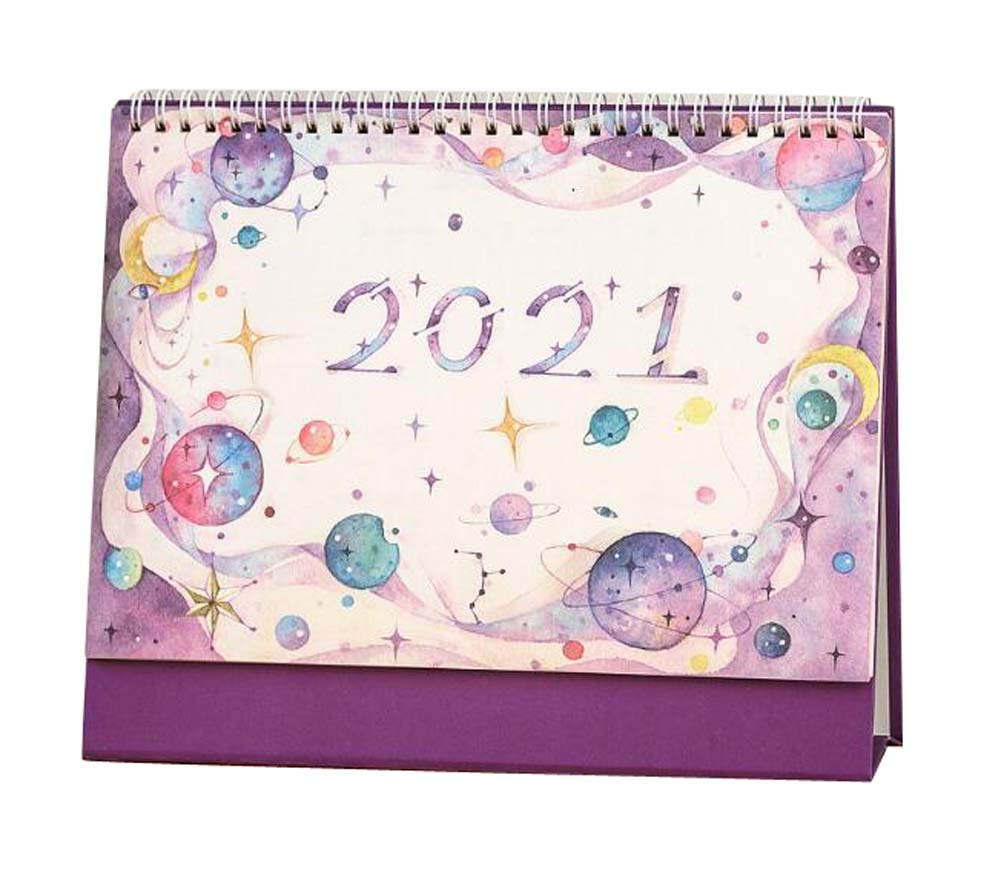 2021 Creative Desk Calendar with Cute Notepad & Planner - Stylish Office Organizer for Productivity & Goal Tracking - Perfect for Work, School, and Home Office Use