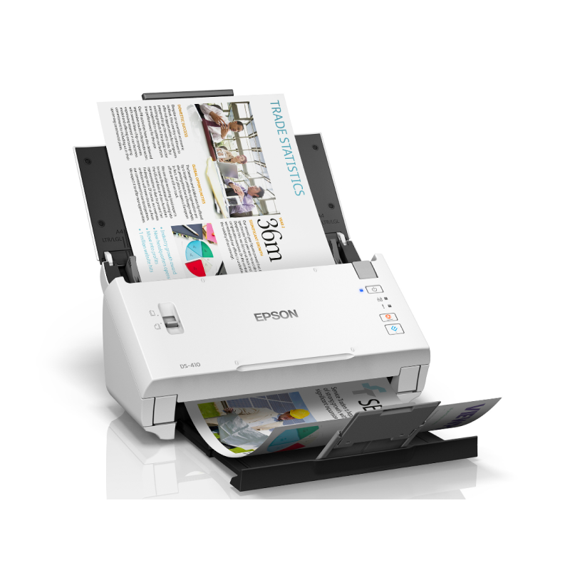 Epson WorkForce DS-410 A4 Duplex Document Scanner - High-Speed Sheetfed Scanner for Office & Home Use | Perfect for Digitizing Receipts, Contracts & Business Documents