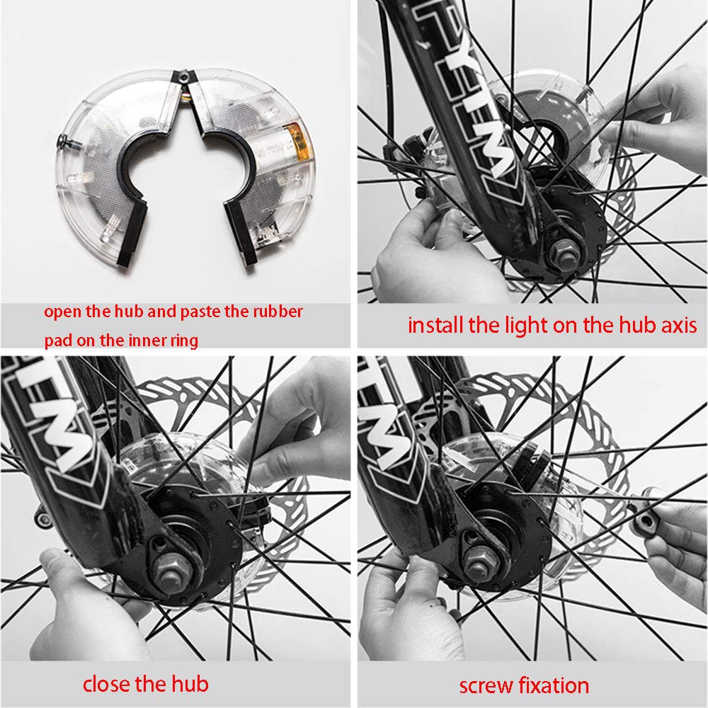 Waterproof LED Bike Wheel Lights - Rechargeable Battery-Powered Spoke Lights for Night Cycling Safety (Kids & Adults) - Perfect for Night Rides, Commuting, and Outdoor Adventures
