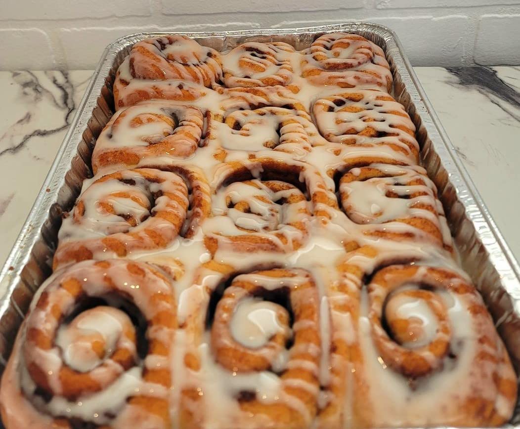 Gourmet Traditional Glaze Cinnamon Rolls - 12 Pack (6 oz Each) | Fresh Baked Cinnamon Buns for Breakfast, Brunch & Holiday Gatherings