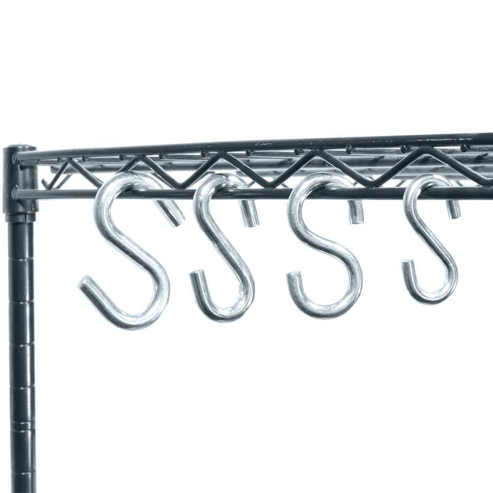 1/4 Inch S-Hooks - 100 Pack Heavy Duty Stainless Steel Hooks for Hanging Plants, Tools, and Home Organization
