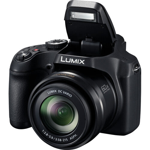 Panasonic LUMIX FZ80D 4K Digital Camera with 60X Zoom Lens, WiFi & 18.1MP Sensor - Perfect for Travel, Wildlife Photography & Vlogging