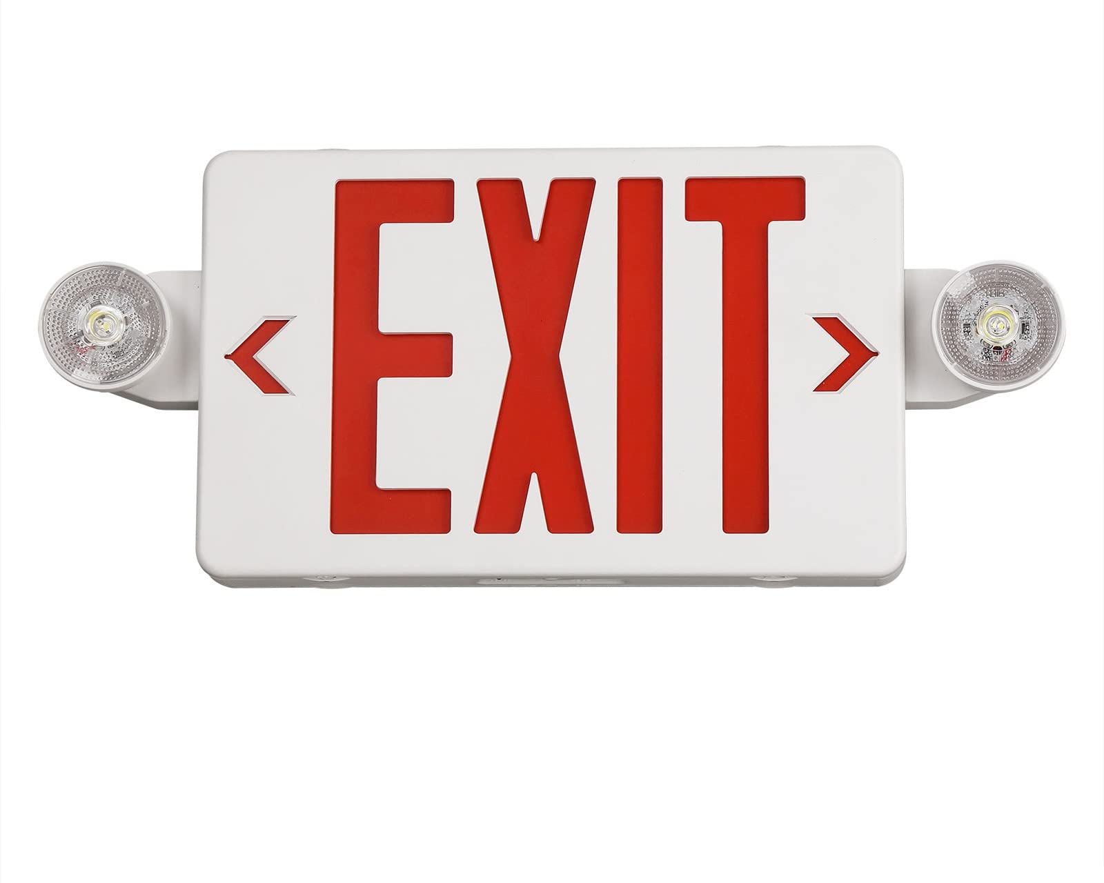 UL 924 Certified LED Emergency Exit Sign with Battery Backup - Red Exit Light for Commercial Buildings, AC 120/277V - Ideal for Offices, Warehouses & Public Spaces (1 Pack)