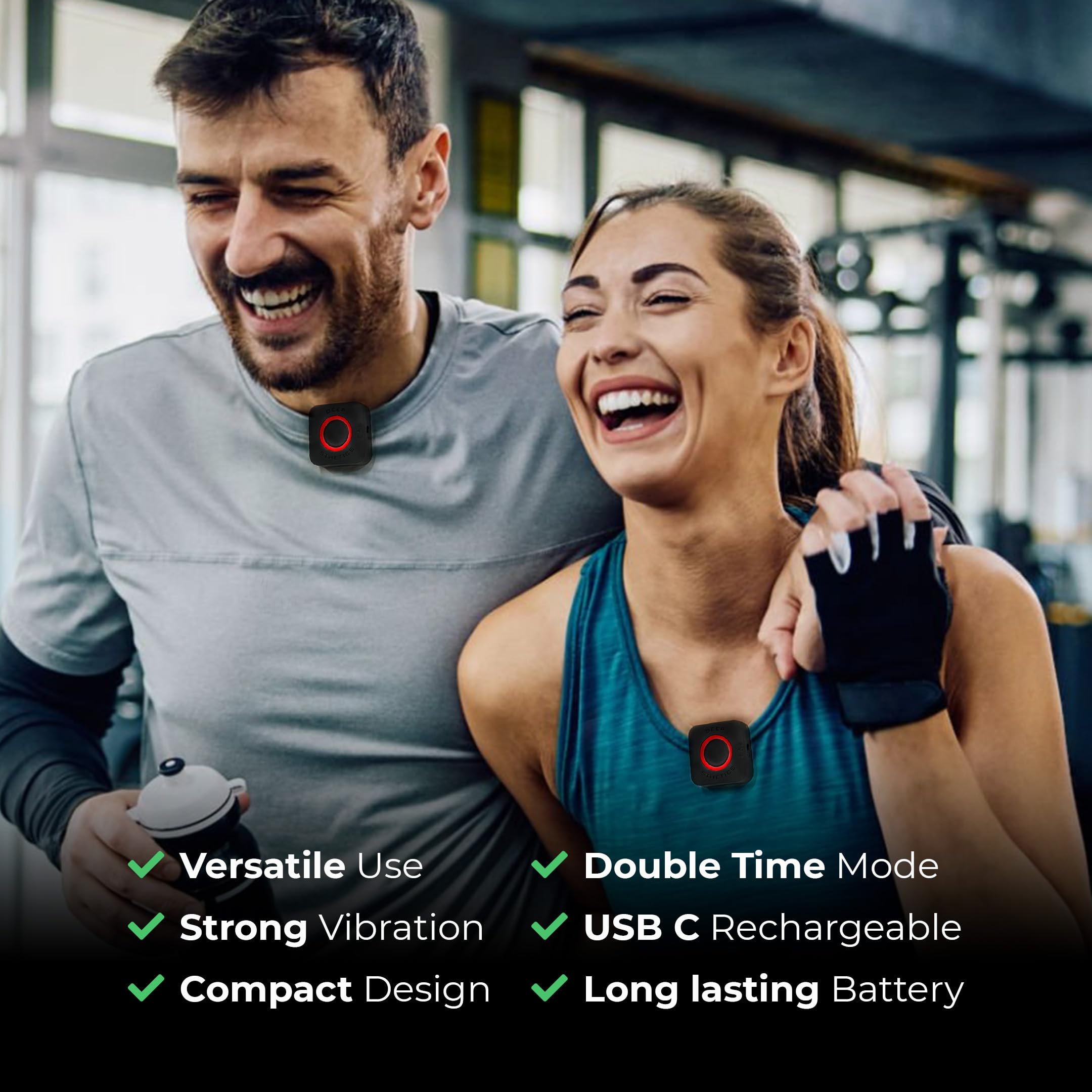 Gym Timer - Digital Stopwatch with Vibration Alerts for Tracking Rest Time & Workouts | Portable Fitness Timer for Home & Gym Training