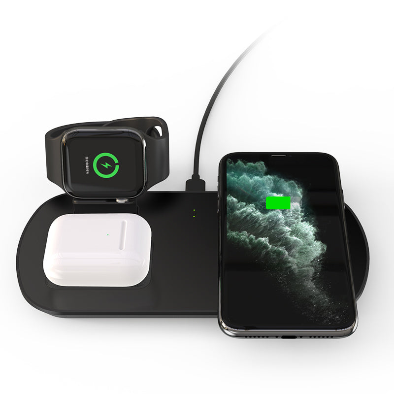 3 in 1 Apple Wireless Charger Stand for iPhone 14/13/12, AirPods & Apple Watch - Fast Charging Station for Home, Office & Travel