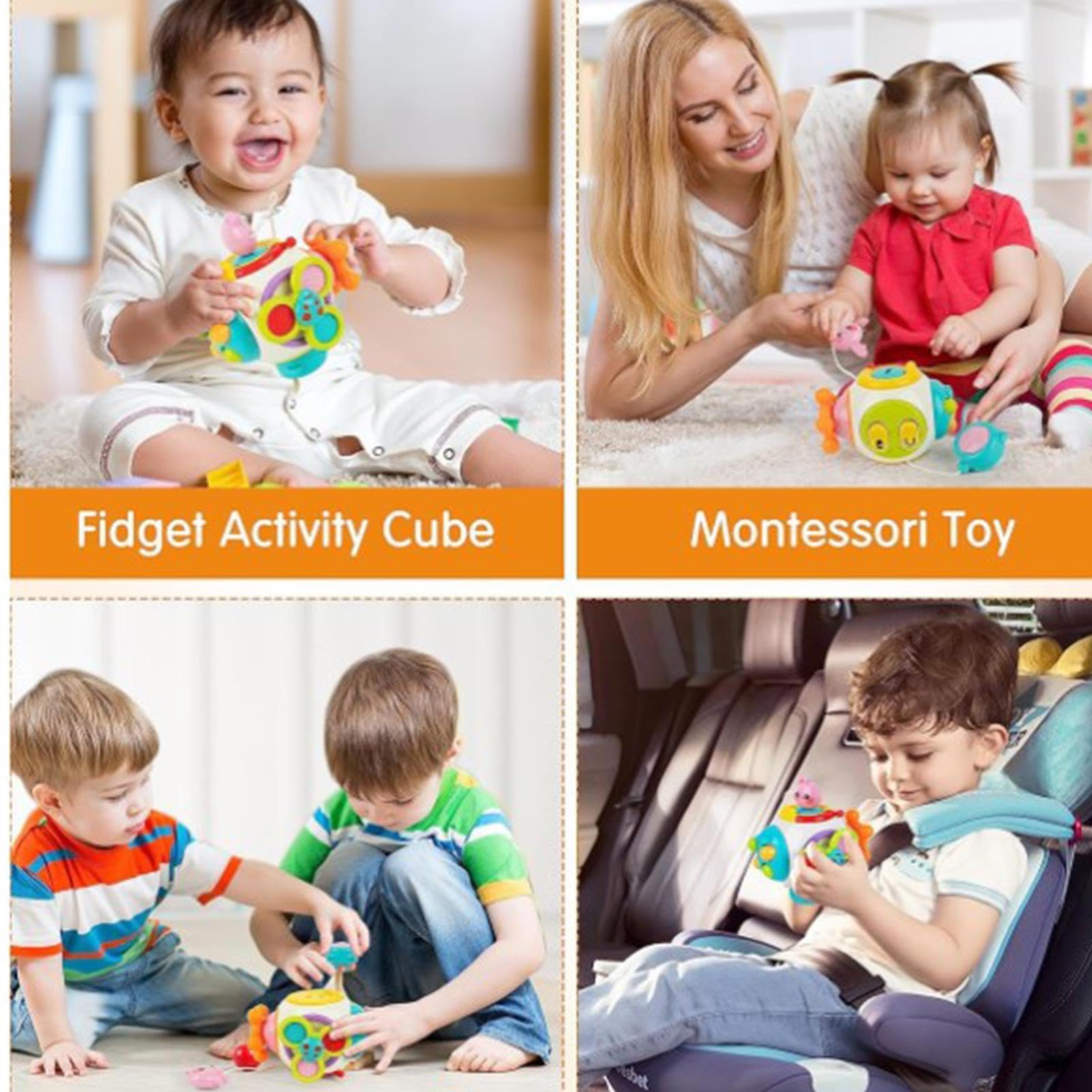 Sensory Bath Spinner Toys for Kids - Fun Suction Cup Spinner Bath Toys for Boys & Girls - Bathtime Sensory Play & Learning Activity