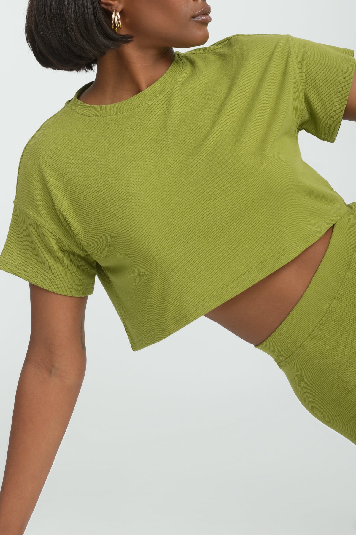 Jodi Boxy Tee - Soft Moss Green Oversized T-Shirt for Women | Casual Comfort Wear for Everyday Outfits & Layering