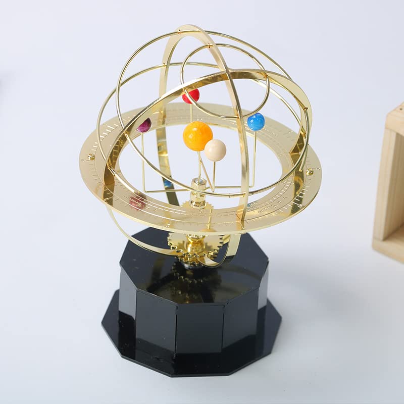 Grand Orrery Solar System Model - Dynamic Planetary Orbit Display with Moving Planets | Scientific Home Decor & Astronomy Educational Tool for Office, Classroom, and Living Room