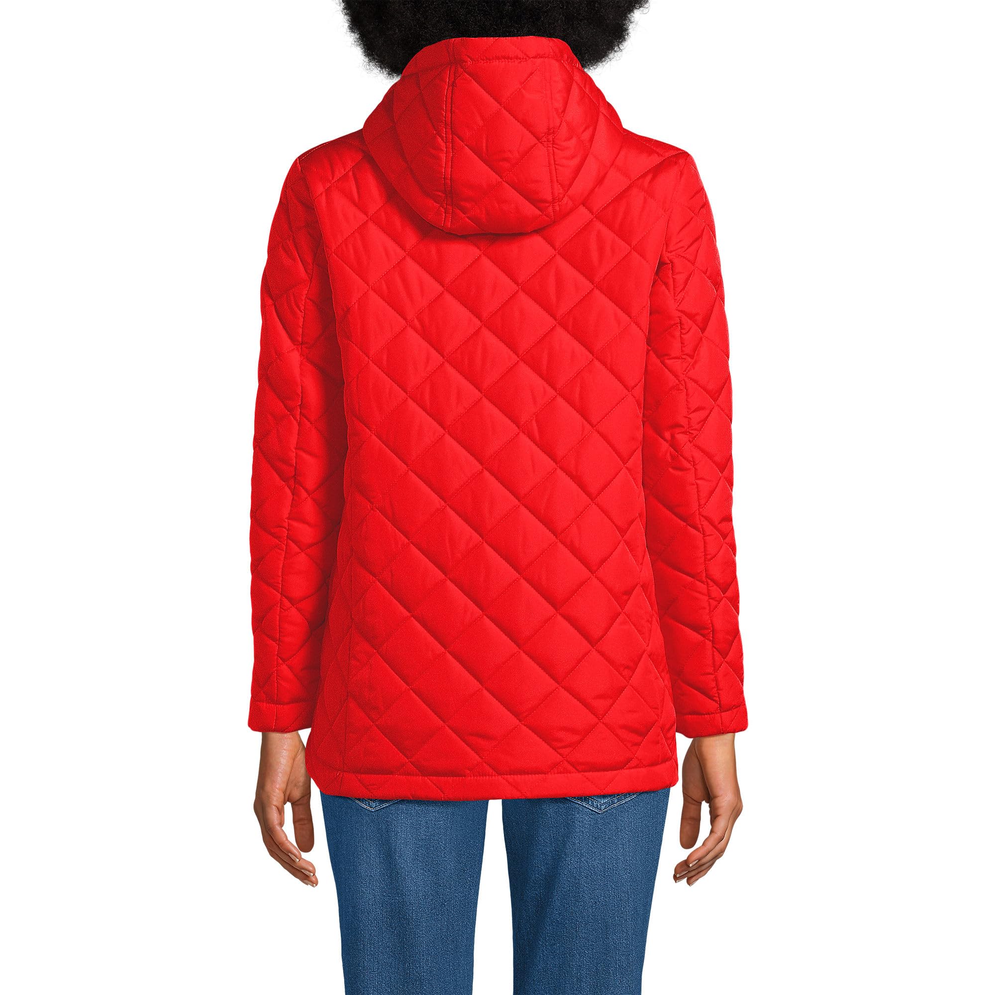 Lands' End Women's FeatherFree Insulated Jacket - Lightweight Winter Coat, Water-Resistant, Warm Puffer Jacket for Outdoor Activities, Hiking, and Casual Wear