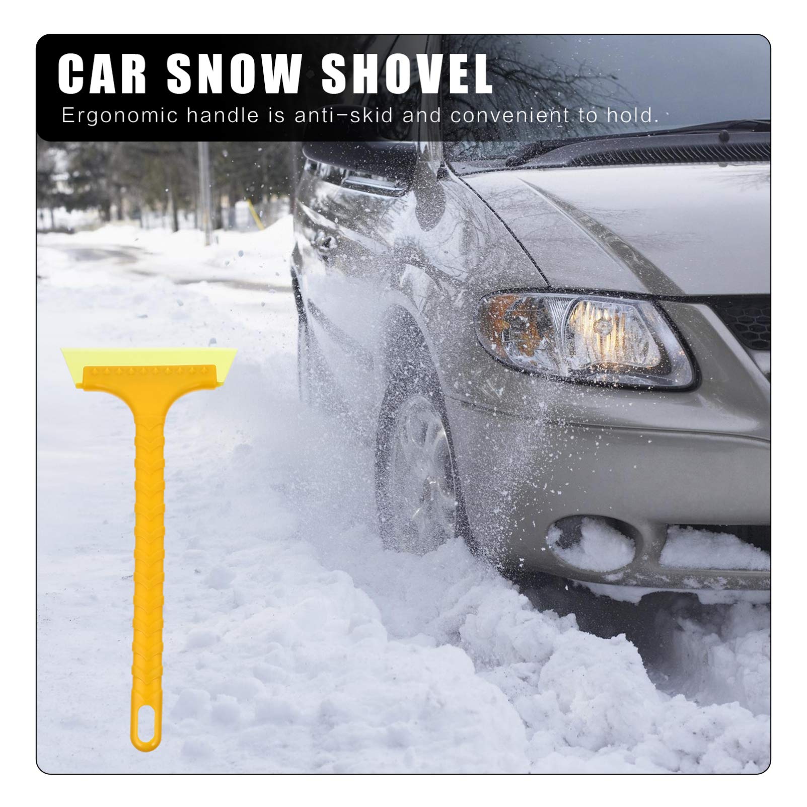 VICASKY 5pcs Car Snow Shovel & Ice Scraper - Winter Car Cleaning Tool for Frost Removal