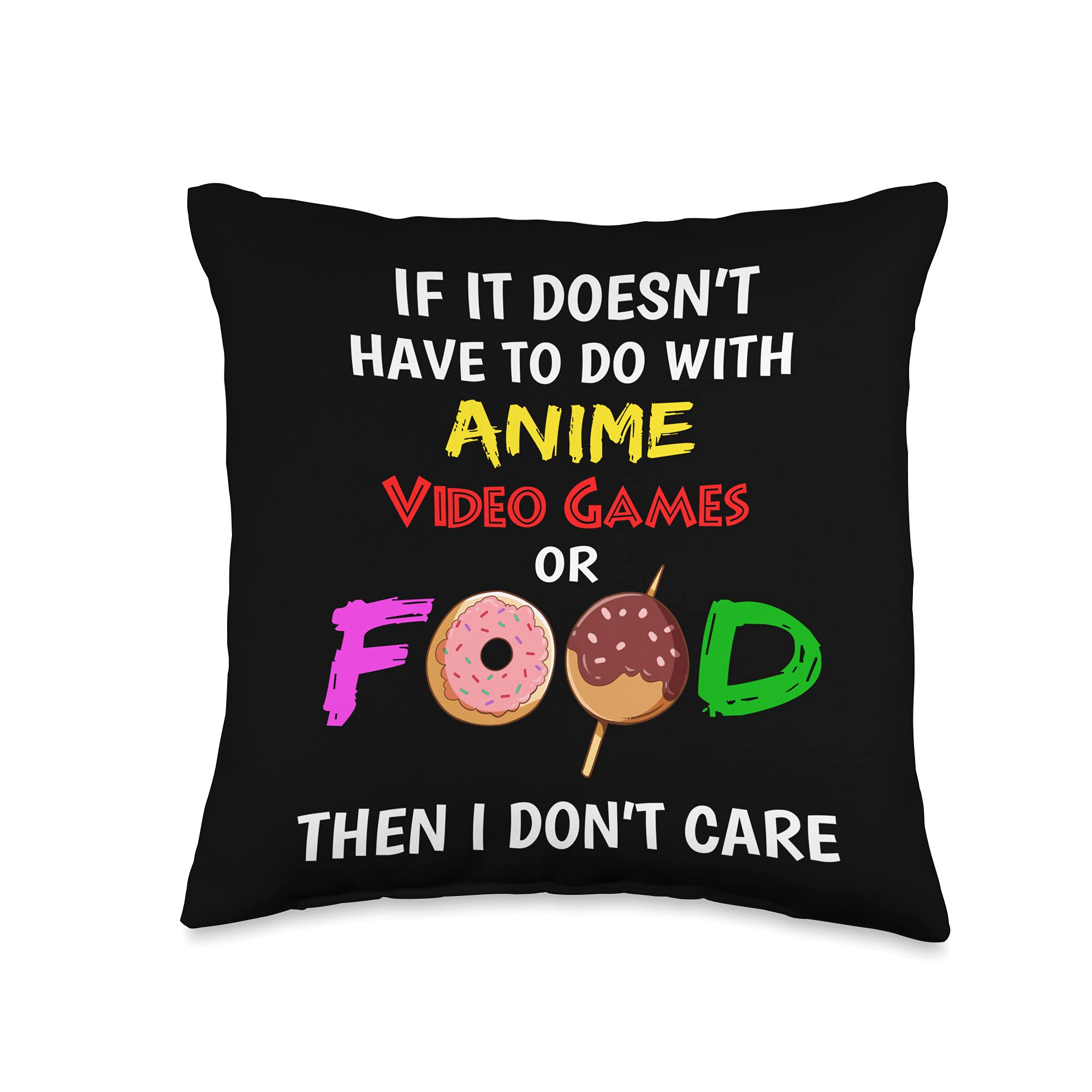 Anime Kawaii Cute Throw Pillow 16x16 Inch - Soft Decorative Multicolor Japanese Style Pillow for Bed, Sofa, Car & Home Decor Gift