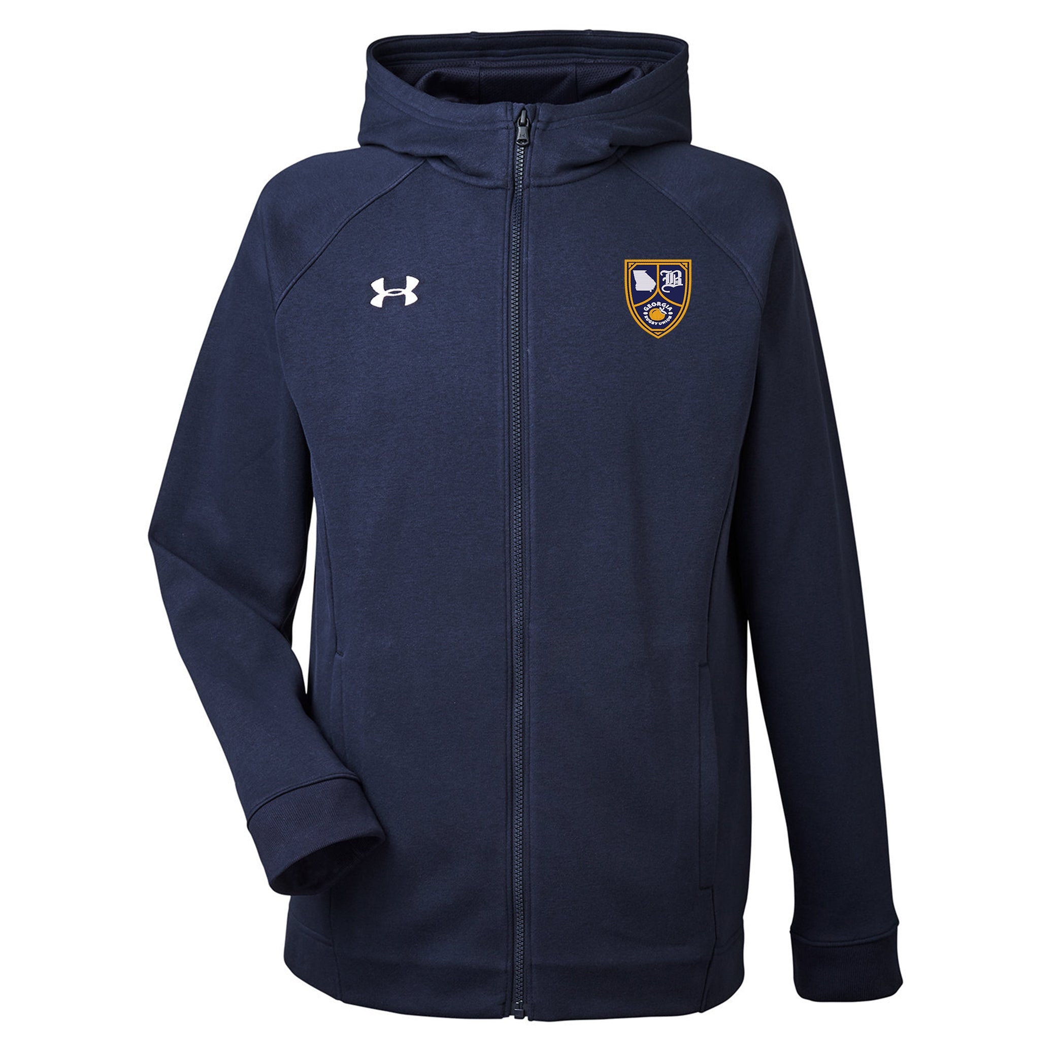 Georgia Rugby Union Hustle Zip Hoodie - Men's & Women's Pullover Jacket for Sports & Casual Wear - Perfect for Rugby Games, Training, and Outdoor Activities