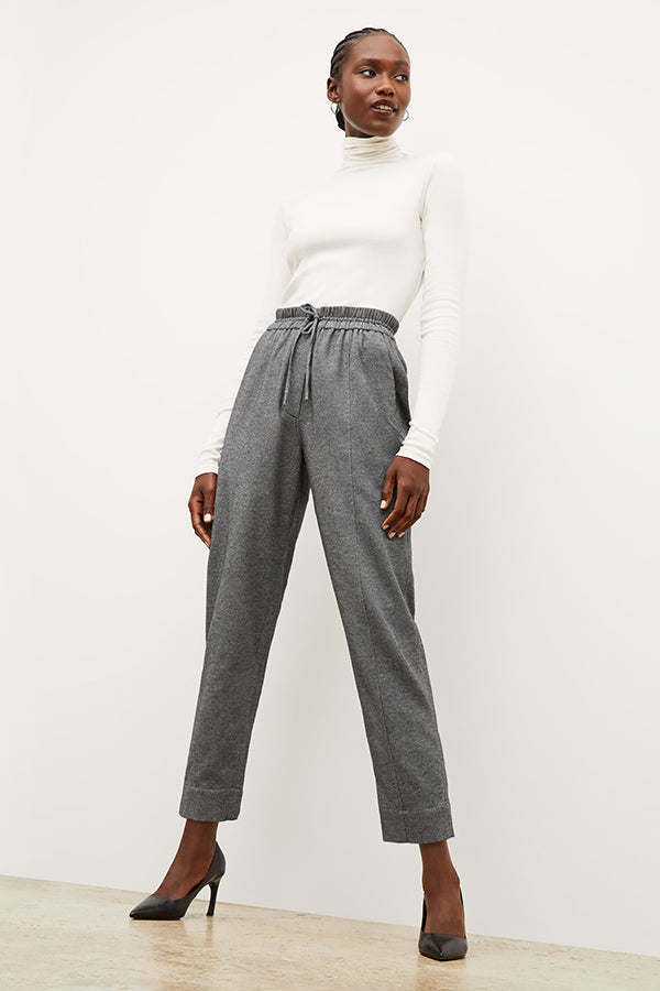 Shane Men's Flannel Twill Pants in Charcoal Melange - Comfortable & Stylish for Casual Wear, Outdoor Activities & Work