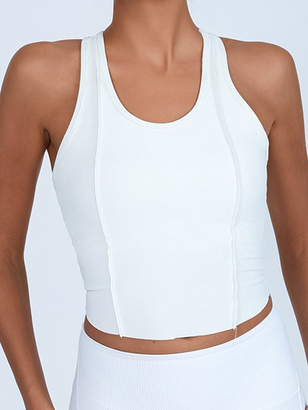 ZASUWA Women's U Neck Backless Tank Top - Sexy Sleeveless Cami for Summer, Beach, and Party Wear