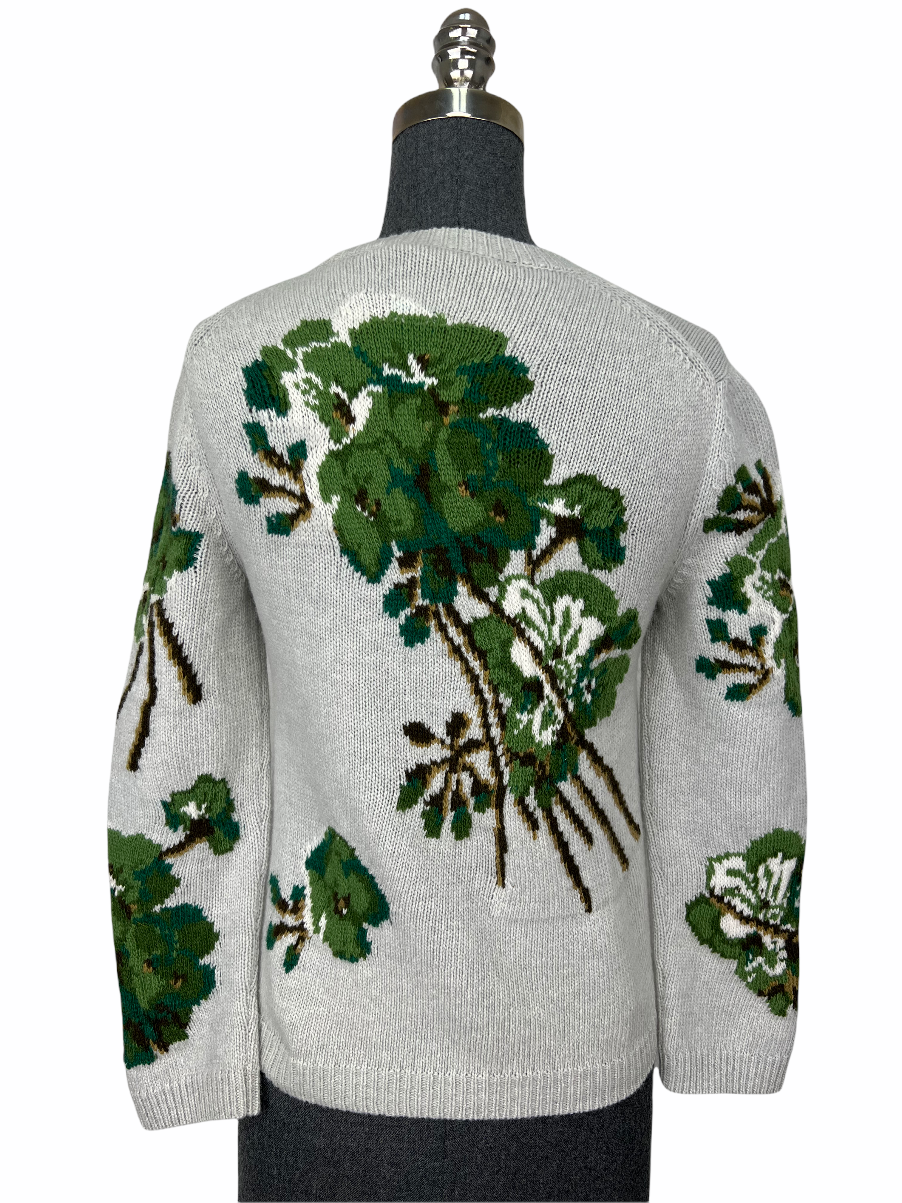 Gucci Floral Wool Sweater for Women - Hand Stitched Knitwear Size S - Cozy Winter Pullover for Casual Outings & Office Wear