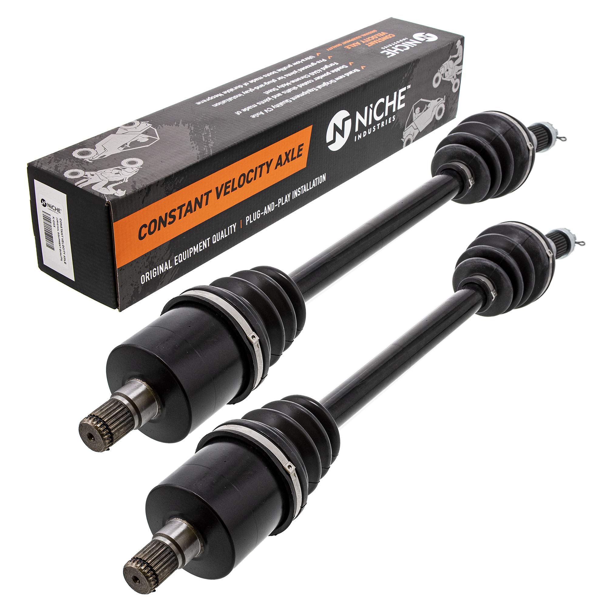 Can-Am Commander Max 800R 1000 1000R Rear CV Axle Half Drive Shaft - 2 Pack (Fits Part Numbers 705502411 & 705502355) - Durable Replacement for Off-Roading, Trail Riding & Heavy-Duty ATV Use