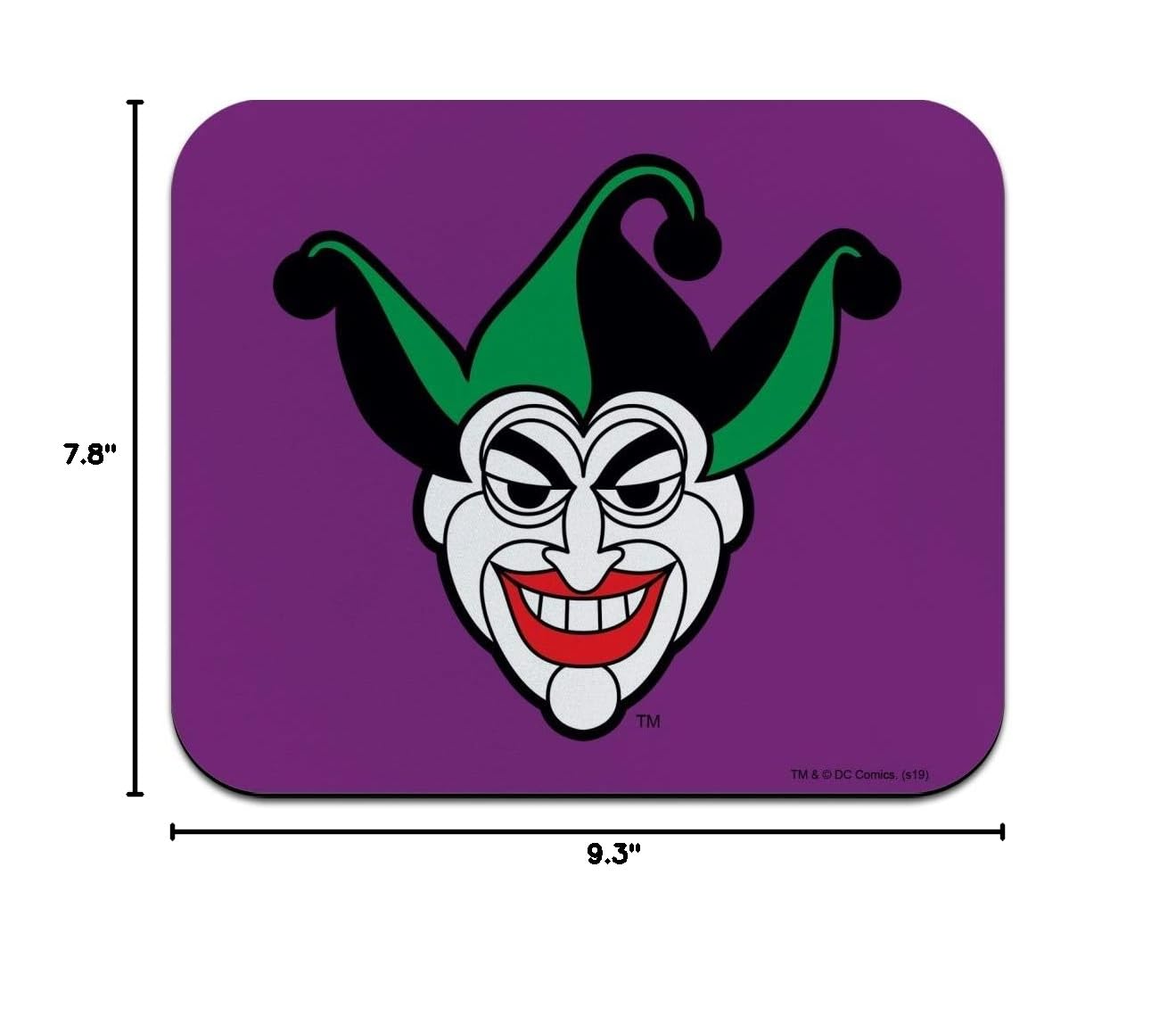 Batman Joker Symbol Low Profile Thin Gaming Mouse Pad - Non-Slip Rubber Base for PC, Laptop & Office Use - Perfect for Gamers & Professionals