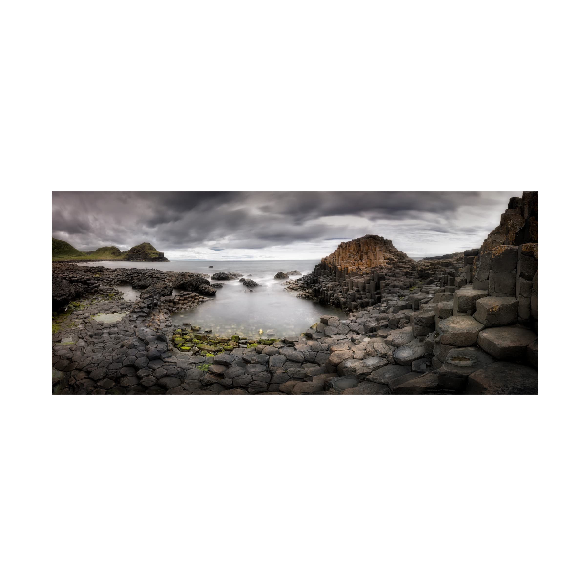 Trademark Fine Art 'The Giants Causeway' Canvas Wall Art by Yolanda Romero Angueira - Stunning Irish Landscape Painting for Living Room, Bedroom & Office Decor
