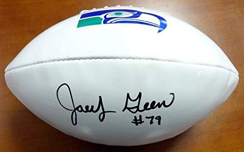 Jacob Autographed White Logo Football Seattle Seahawks MCS Holo Stock #82241 - Official NFL Signed Collectible - Perfect for Sports Memorabilia Displays, Fan Gifts & Game Room Decor