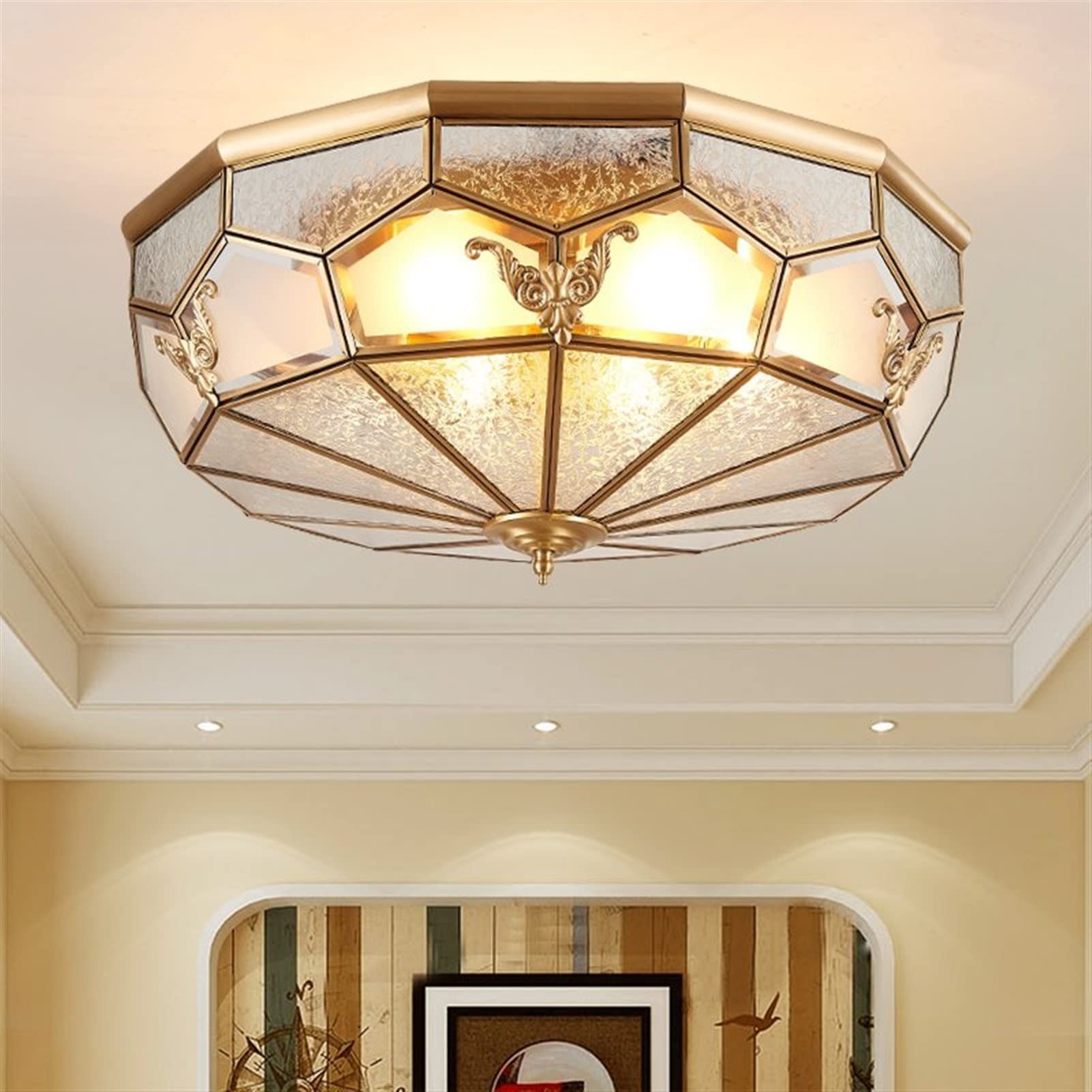 Vintage LED Chandelier Ceiling Light - 35cm Modern Crystal Pendant Lighting Fixture for Kids Room, Living Room, Balcony & Indoor Decor | Energy-Efficient Dimmable LED Bulb for Bedroom, Dining Room & Home Interior Design