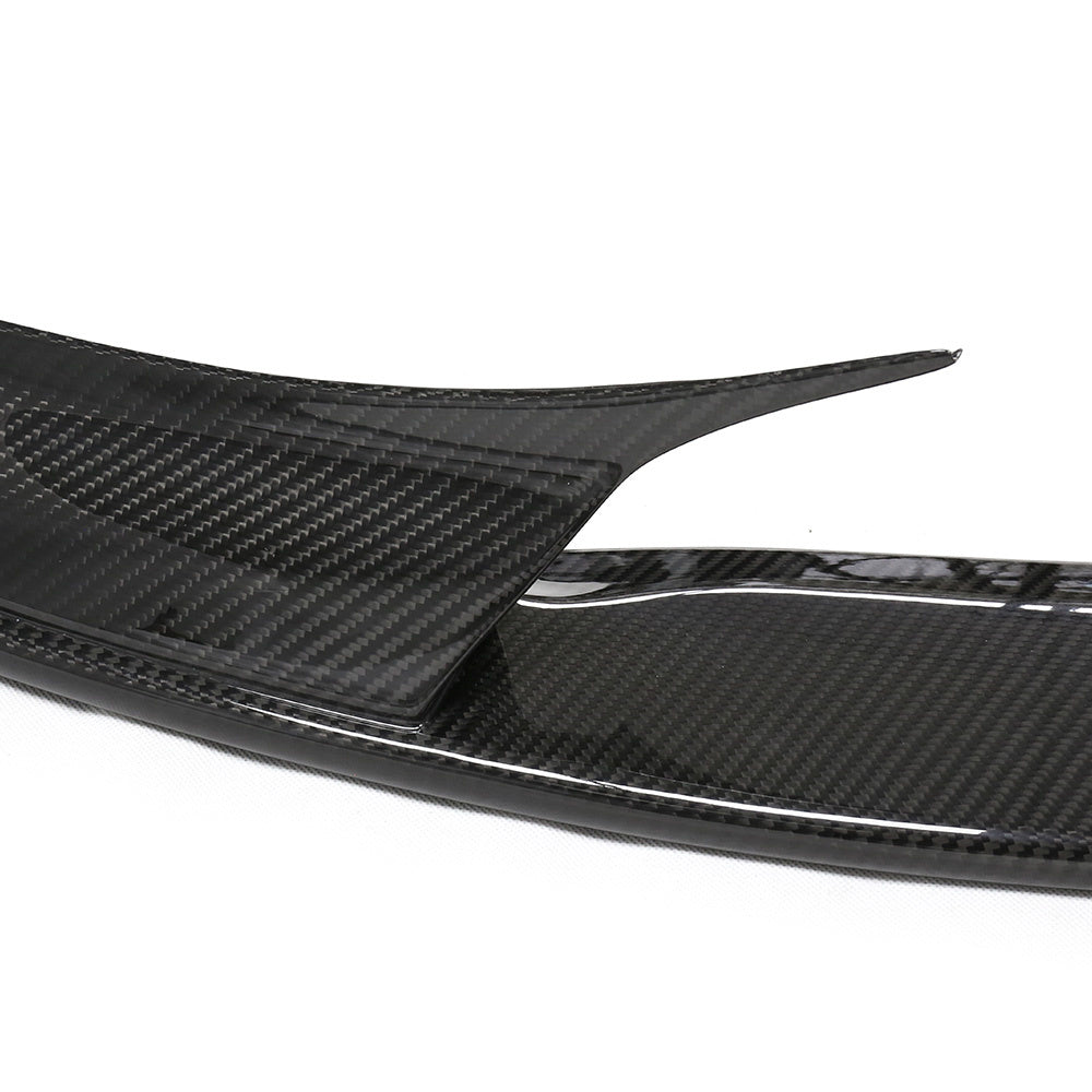 Premium Real Carbon Fiber Front Lip Spoiler for 2024+ Tesla Model 3 (Standard/Long Range) - OEM Fit, Aerodynamic Enhancement | Sporty Styling & Performance Upgrade for Daily Driving & Track Use