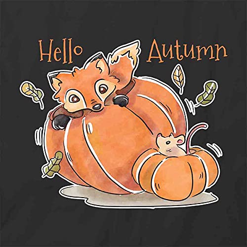 Hello Autumn Graphic T-Shirt for Women & Men | Soft Cotton Printed Tee with Fall Design | Perfect for Halloween, Thanksgiving & Cozy Season Outfits