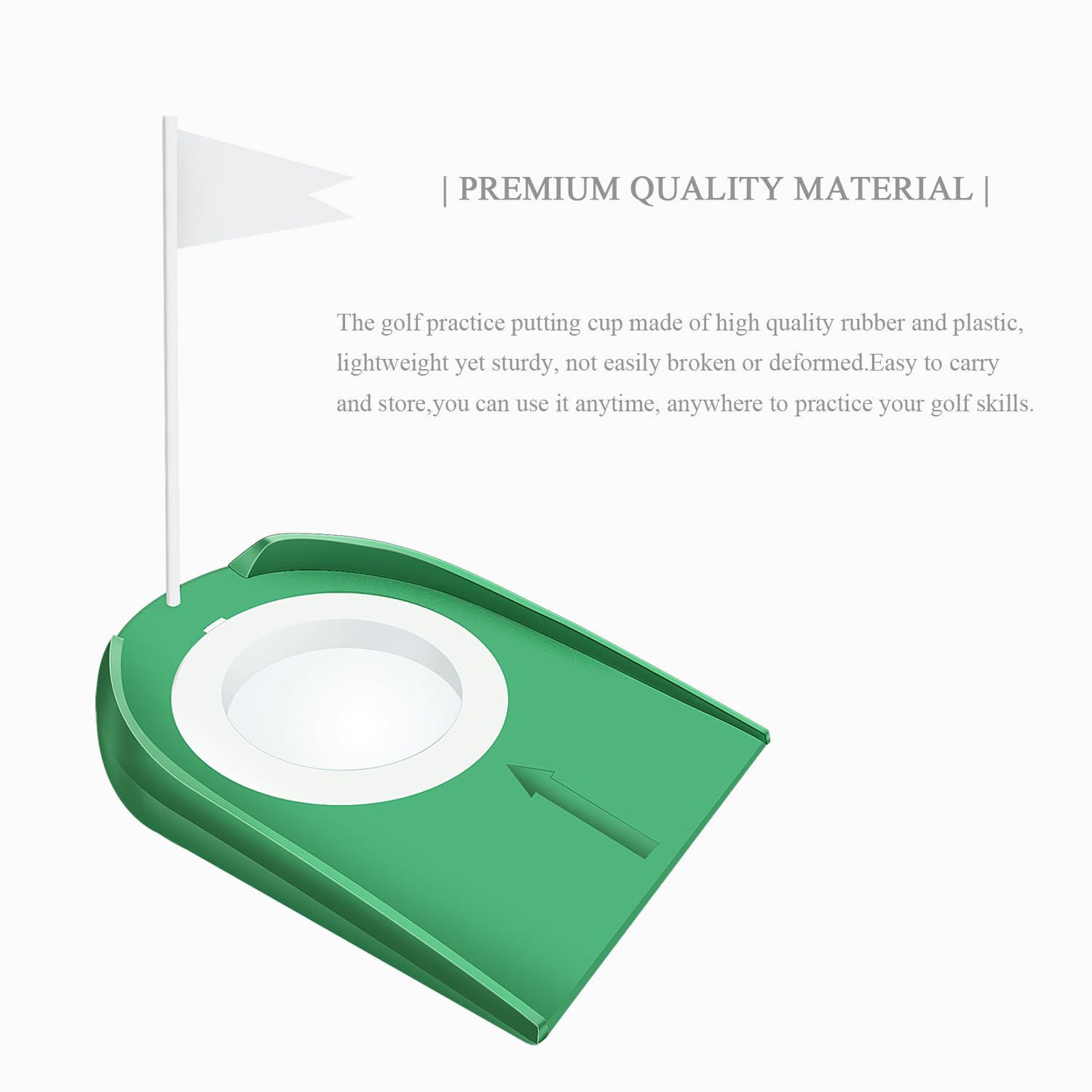 Premium Golf Putting Cup with Flag - Indoor/Outdoor Practice Training Aid for Improved Putting Accuracy | Perfect for Home, Office, or Backyard Golf Practice