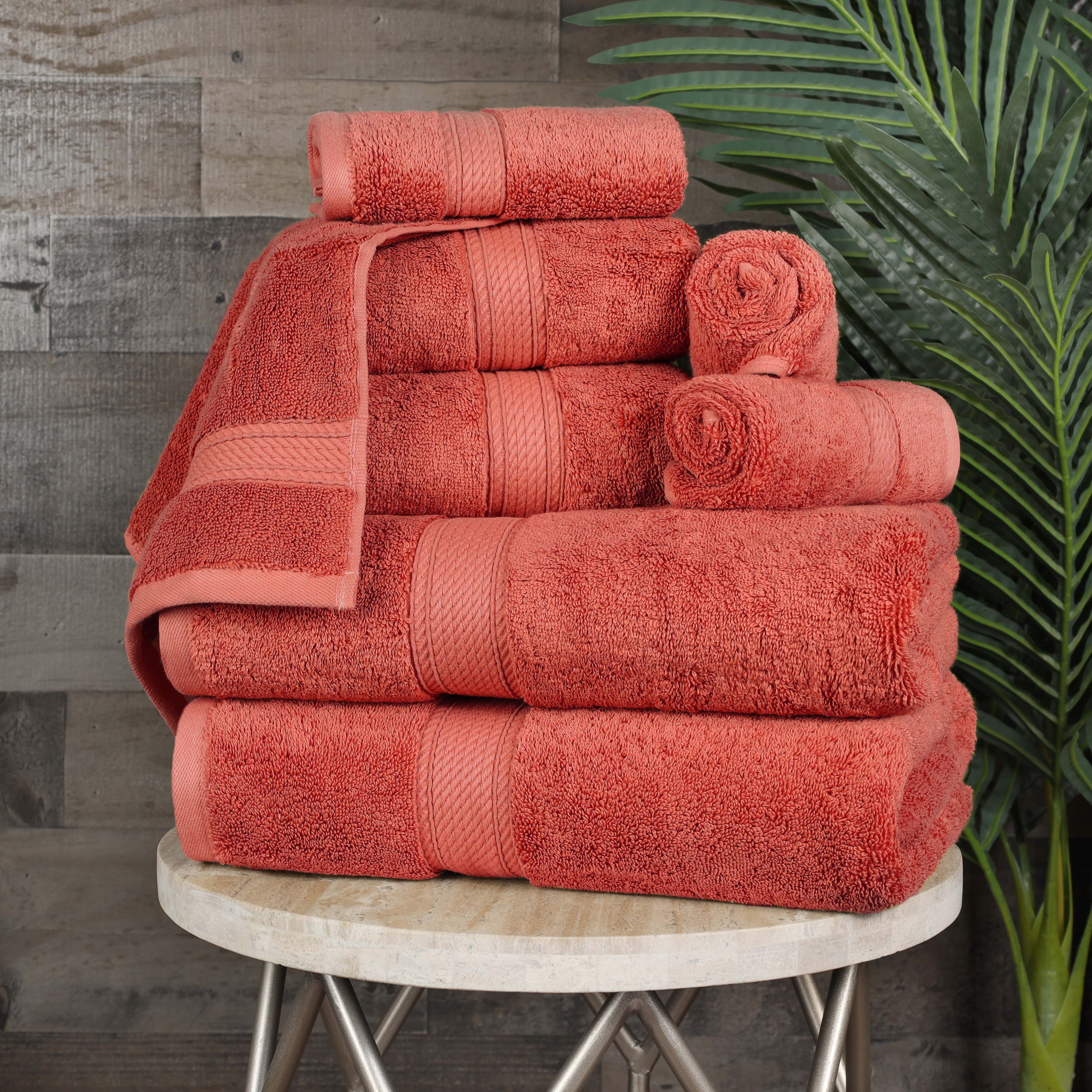 Premium 8-Piece Egyptian Cotton Towel Set - Ultra Soft, Heavyweight & Plush for Bath, Spa & Luxury Home Decor