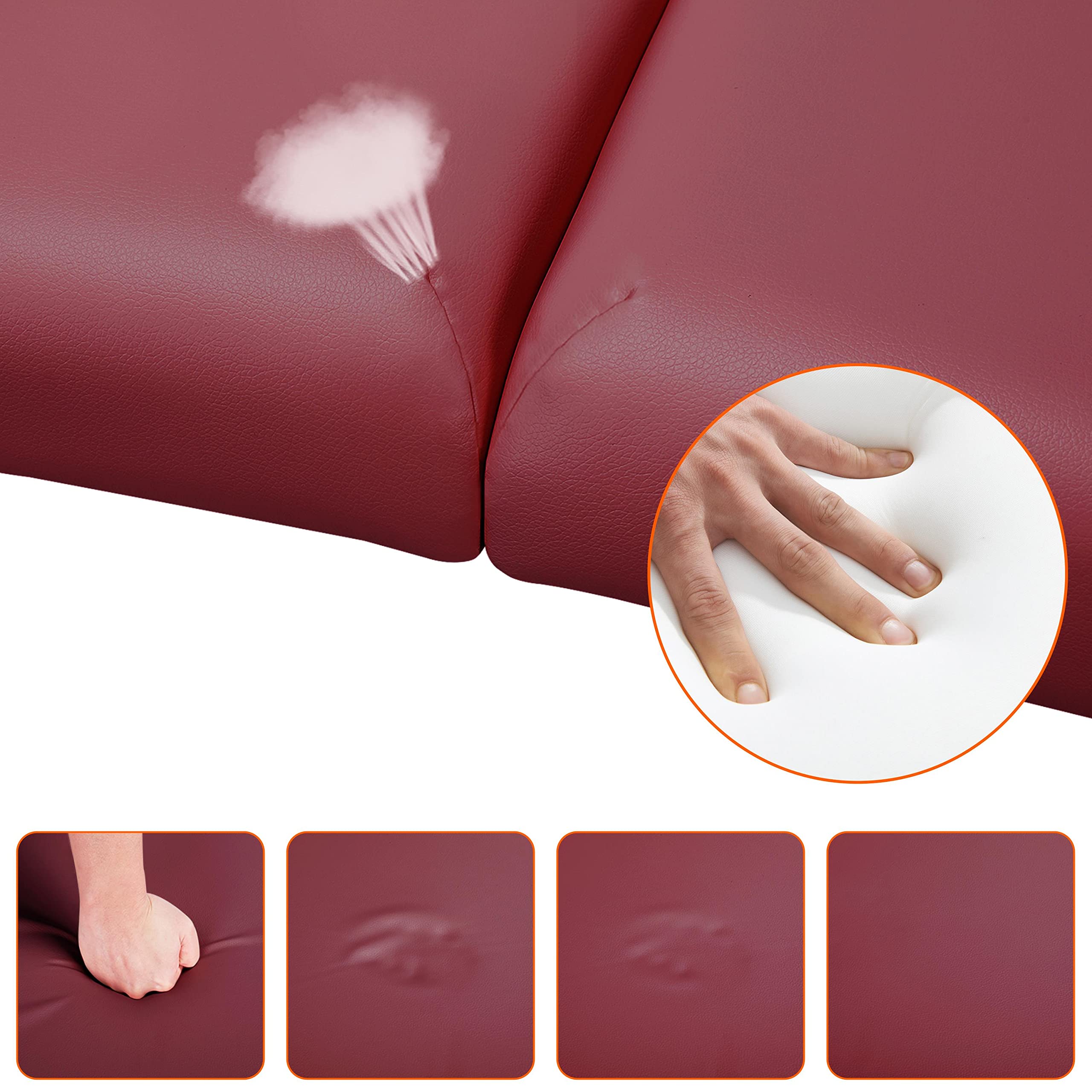 Yaheetech Portable Folding Massage Table - 24 Inch Adjustable Spa Bed for Lash Extensions & Facials w/ Non-Woven Carry Bag (Burgundy) | Perfect for Home Spa, Salon Professionals & Mobile Therapists