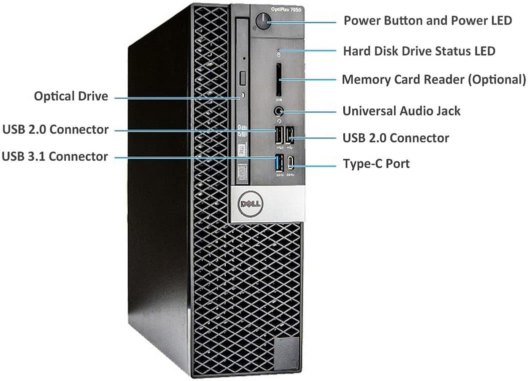 Dell OptiPlex Desktop Computer - Intel Core i5 Processor up to 4.20 GHz, 8GB RAM, 500GB HDD, Windows 10 Pro, WiFi & Bluetooth, DVD Drive - Perfect for Home Office, Business & Gaming