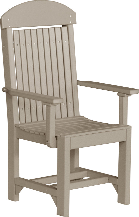 LuxCraft Classic Arm Chair - Dining Height Upholstered Accent Chair for Kitchen, Dining Room & Office - Comfortable & Stylish Seating Solution