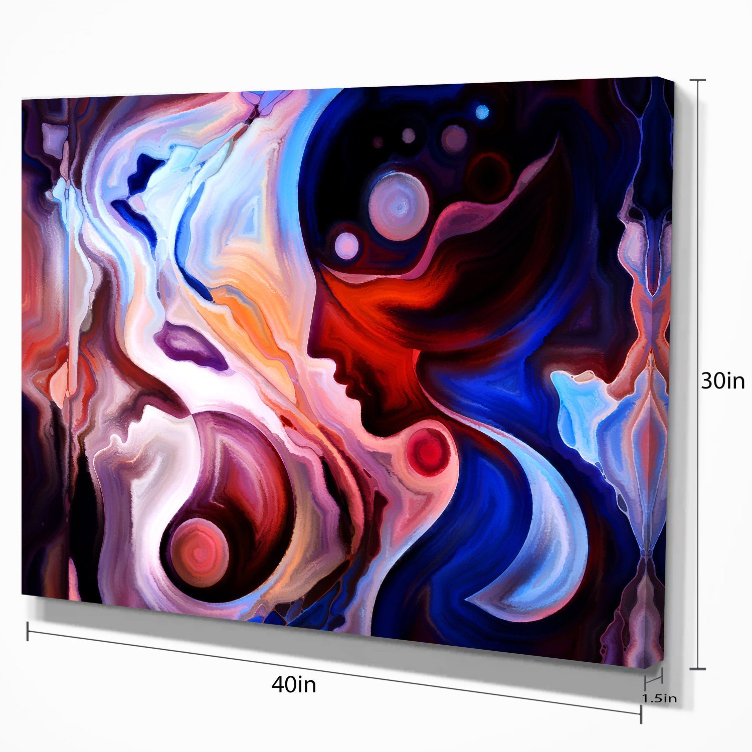Abstract Canvas Art Print - Modern Woman Painting Wall Decor for Living Room, Bedroom & Office | Handmade Artwork for Home & Gifts