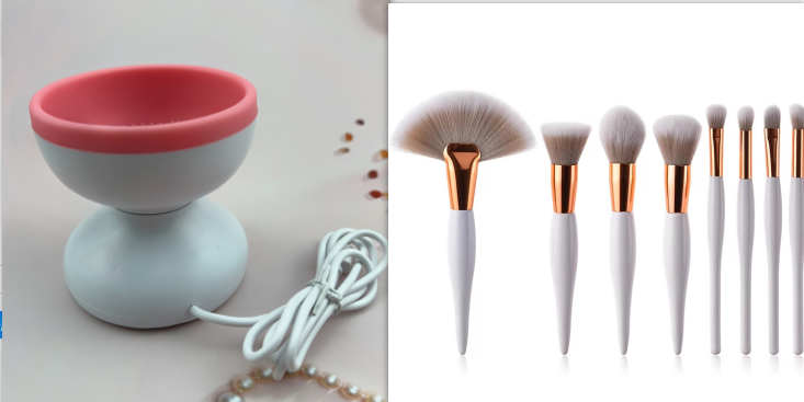 Electric Makeup Brush Cleaner Machine - Portable USB Cosmetic Brush Cleaning Tool for Automatic Washing - Perfect for Travel, Home & Salon Use