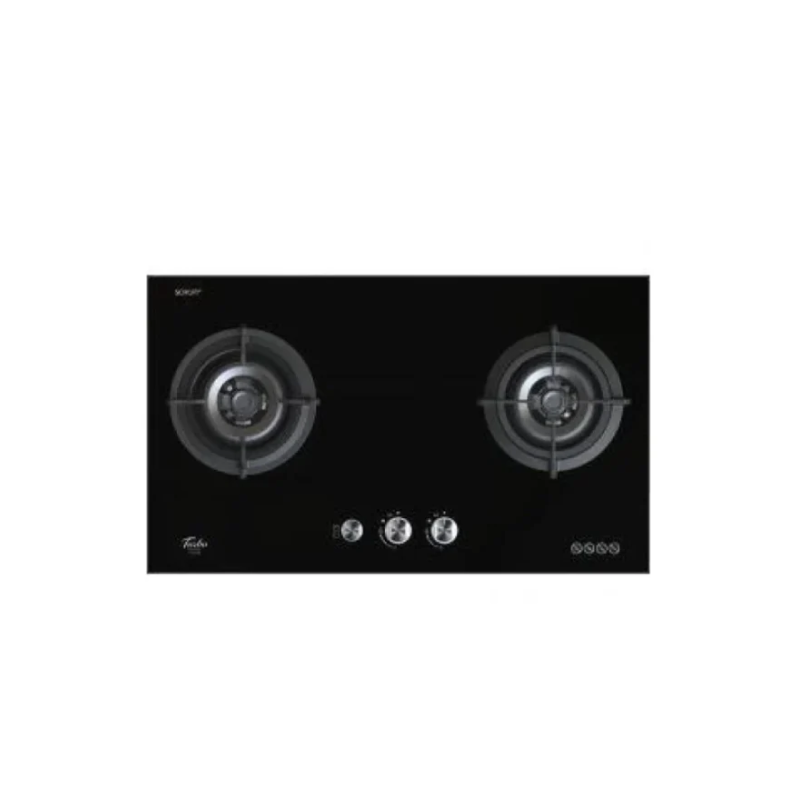 Europace ECH9188A 90CM Premium T Chimney Range Hood + EBH6281S 2-Burner 80cm Slim Gas Cooktop with Schott Glass - Modern Kitchen Ventilation System for Home Cooking