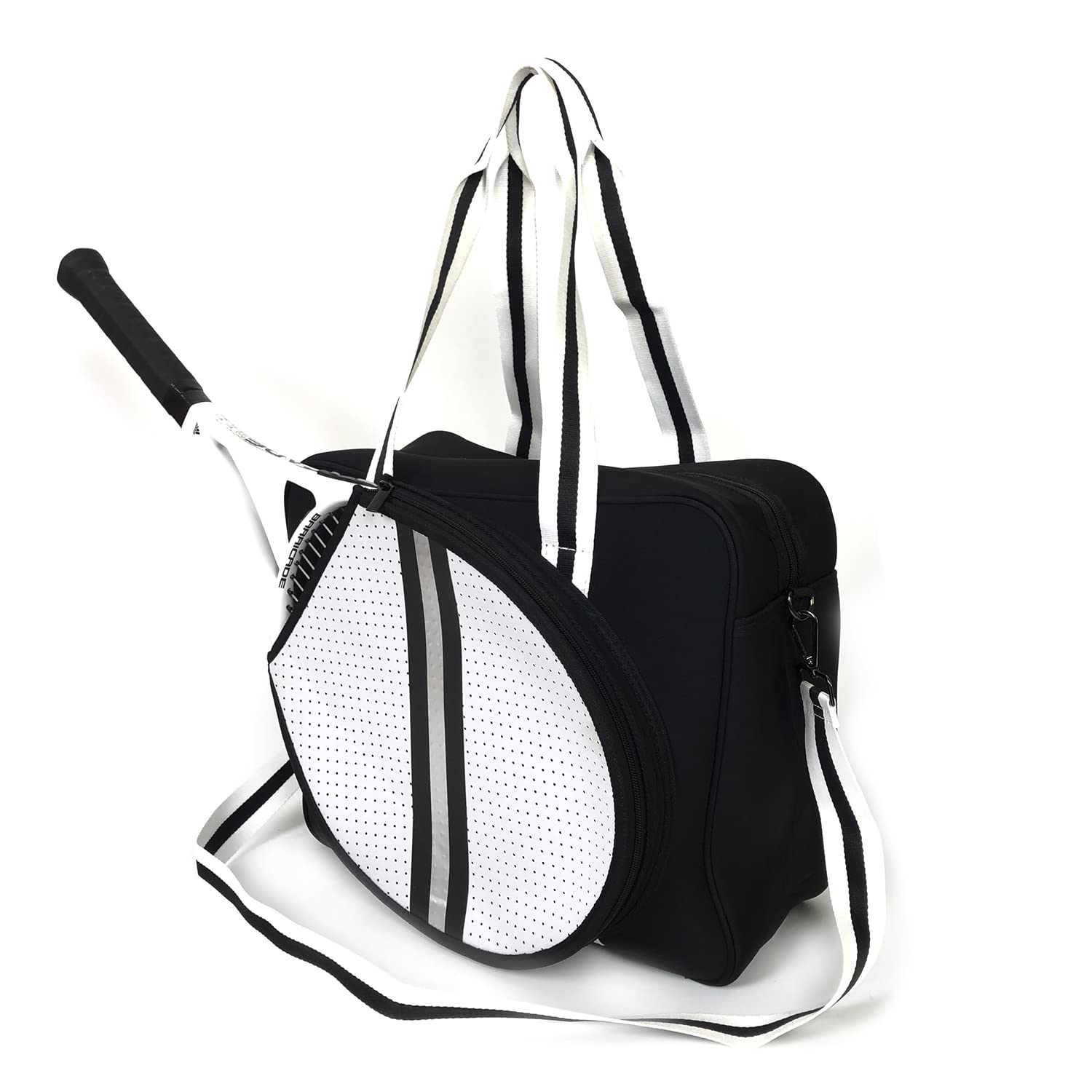 Premium Tennis & Pickleball Tote Bag with Zipper - Large Sports Shoulder Bag for Rackets, Badminton Equipment - Durable Gym Bag for Men & Women - Perfect for Court, Training & Travel Accessories