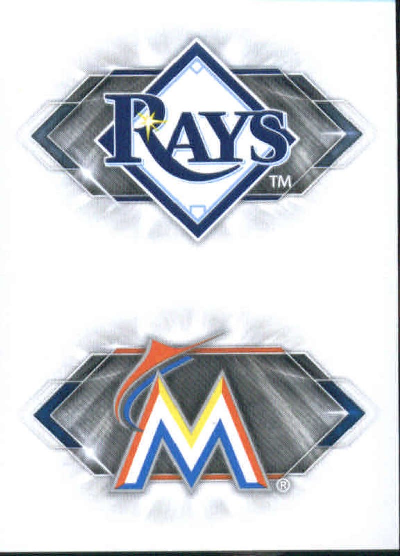 2018 Topps Baseball Stickers #137/157 - Tampa Bay Rays vs Miami Marlins Team Logo Decals for Collectors, Scrapbooking & Fan Memorabilia