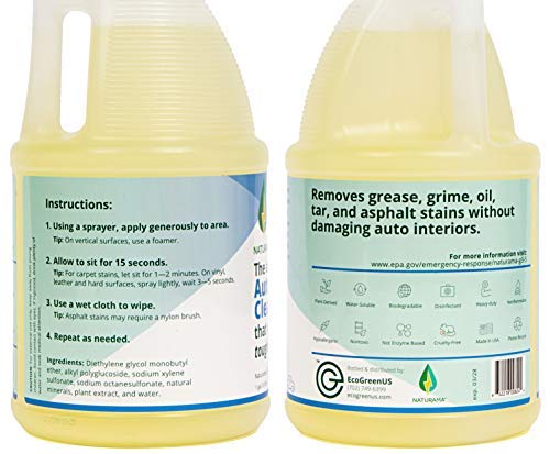 Naturama All Natural Auto Interior Cleaner & Detailer - Eco-Friendly Car Trim Cleaner, EPA Registered, Made in USA (1 Gallon, 2 Pack) - Perfect for Leather, Vinyl & Plastic Surfaces in Cars, Trucks & RVs