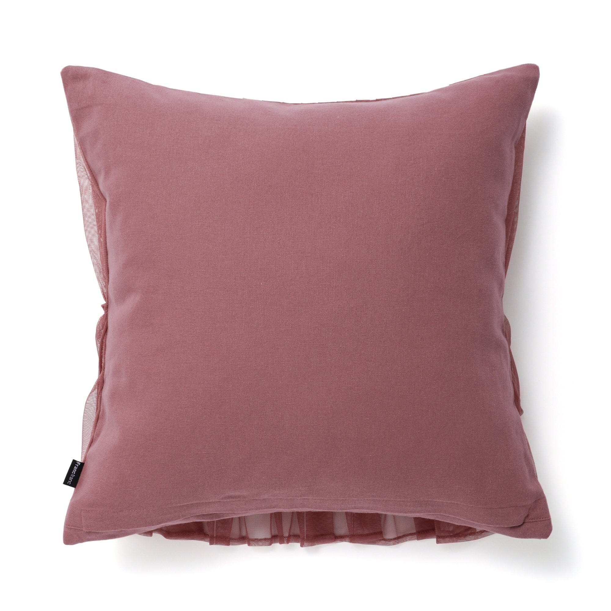 Frill Tulle Cushion Cover 18x18 Inches Purple - Elegant Decorative Pillow Case for Sofa, Bedroom, Living Room, Wedding Decor