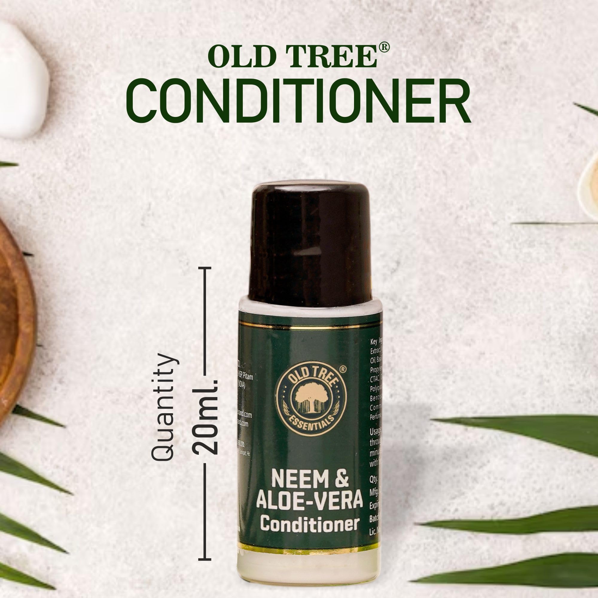 Neem & Aloe Vera Hair Conditioner Kit - Travel Size 20ml (Pack of 100) | Hotel Amenities, Guest House & Hospitality Supplies for Spa, Salon & Wedding Venues