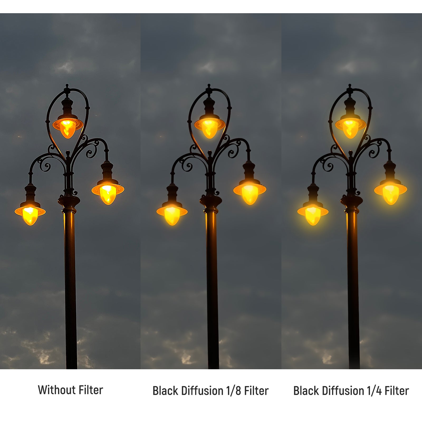 NEEWER 2 Pack 1/4 & 1/8 Black Diffusion Lens Filters for DSLR Cameras - Soften Harsh Light & Create Cinematic Effects for Photography & Videography