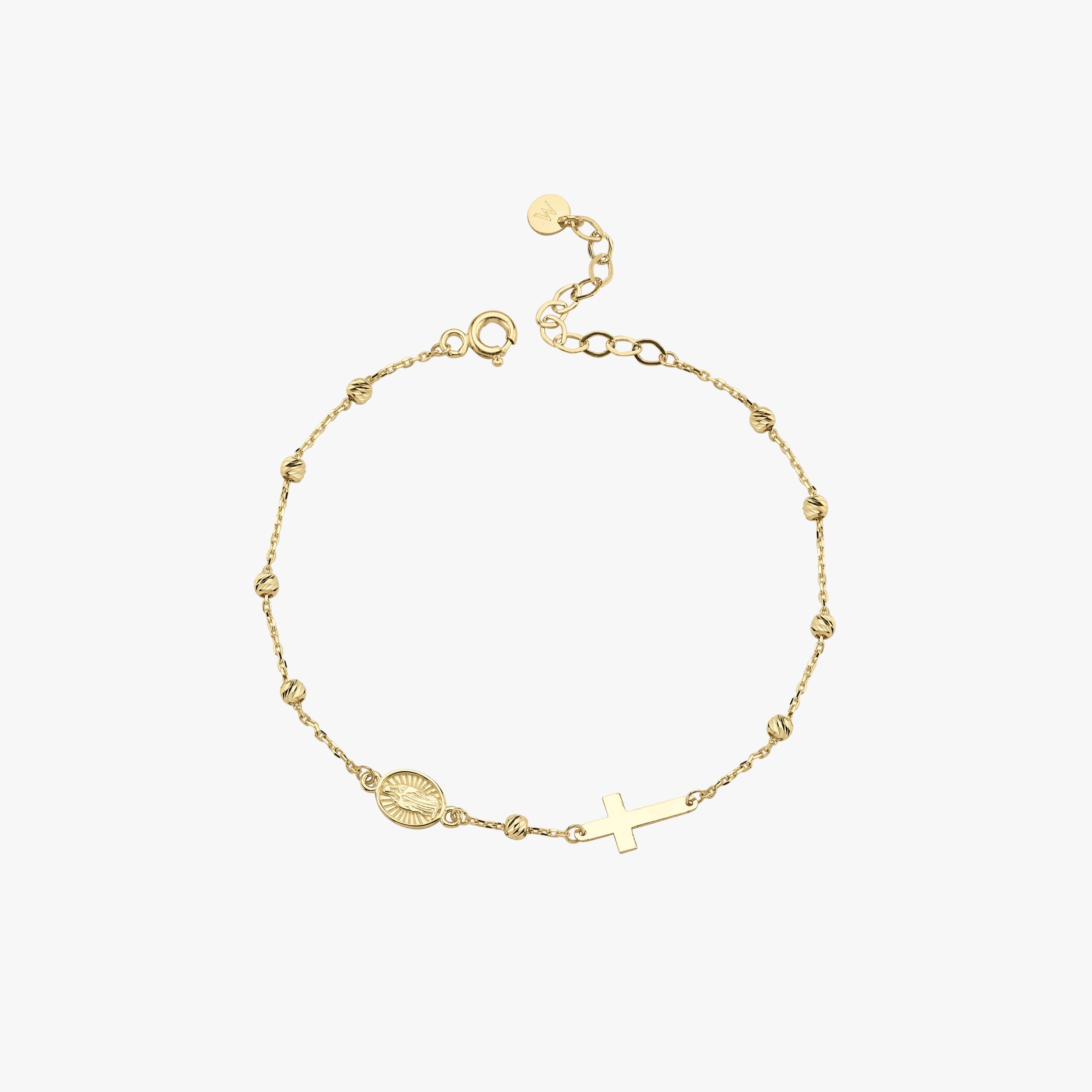 Gold Rosary Bracelet - Elegant Religious Jewelry for Women & Men | Perfect for Prayer, Meditation & Spiritual Gifts
