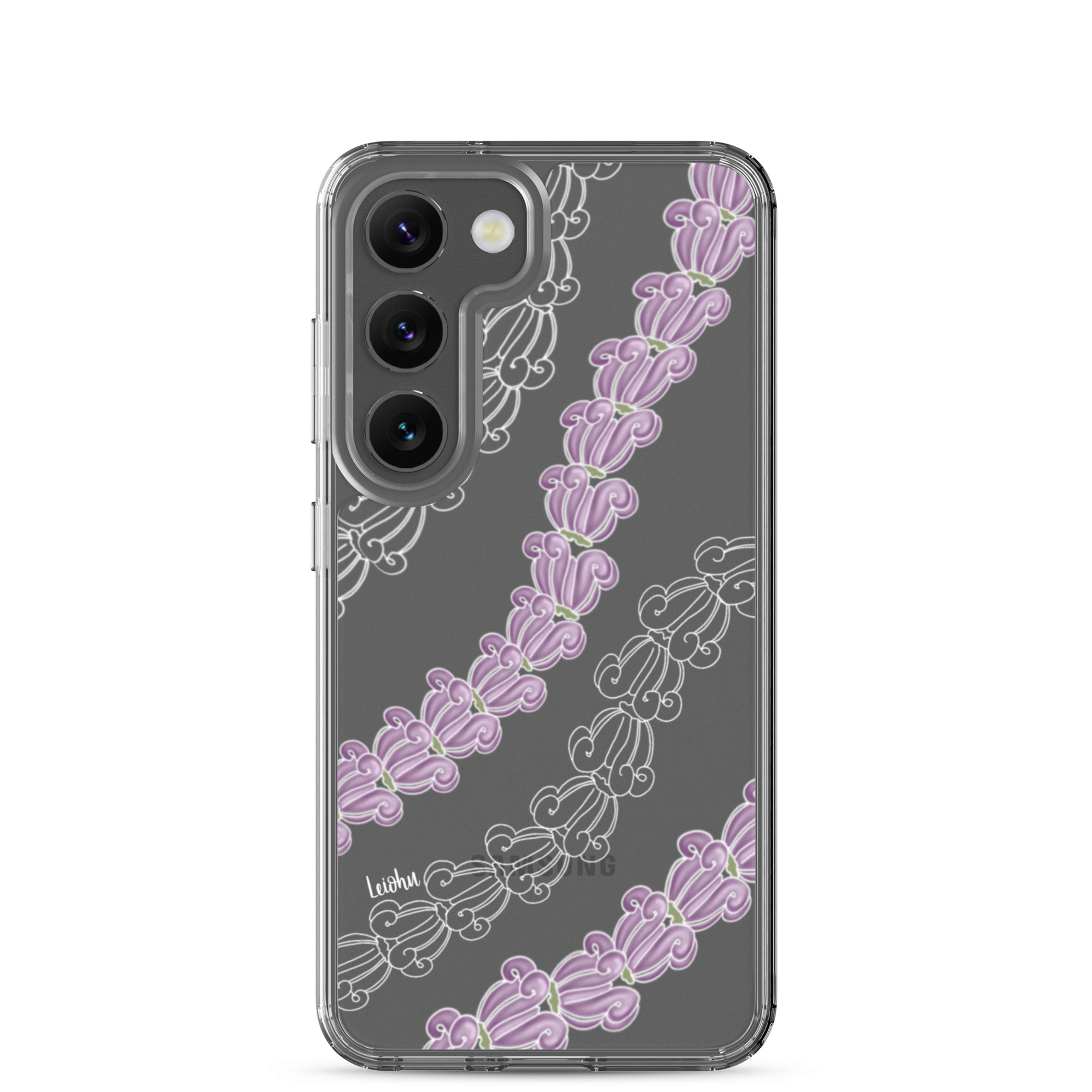 Samsung Clear Phone Case with Crown Lei Design - Slim Protective Cover for Samsung Galaxy [Model] - Perfect for Parties, Festivals, and Everyday Use