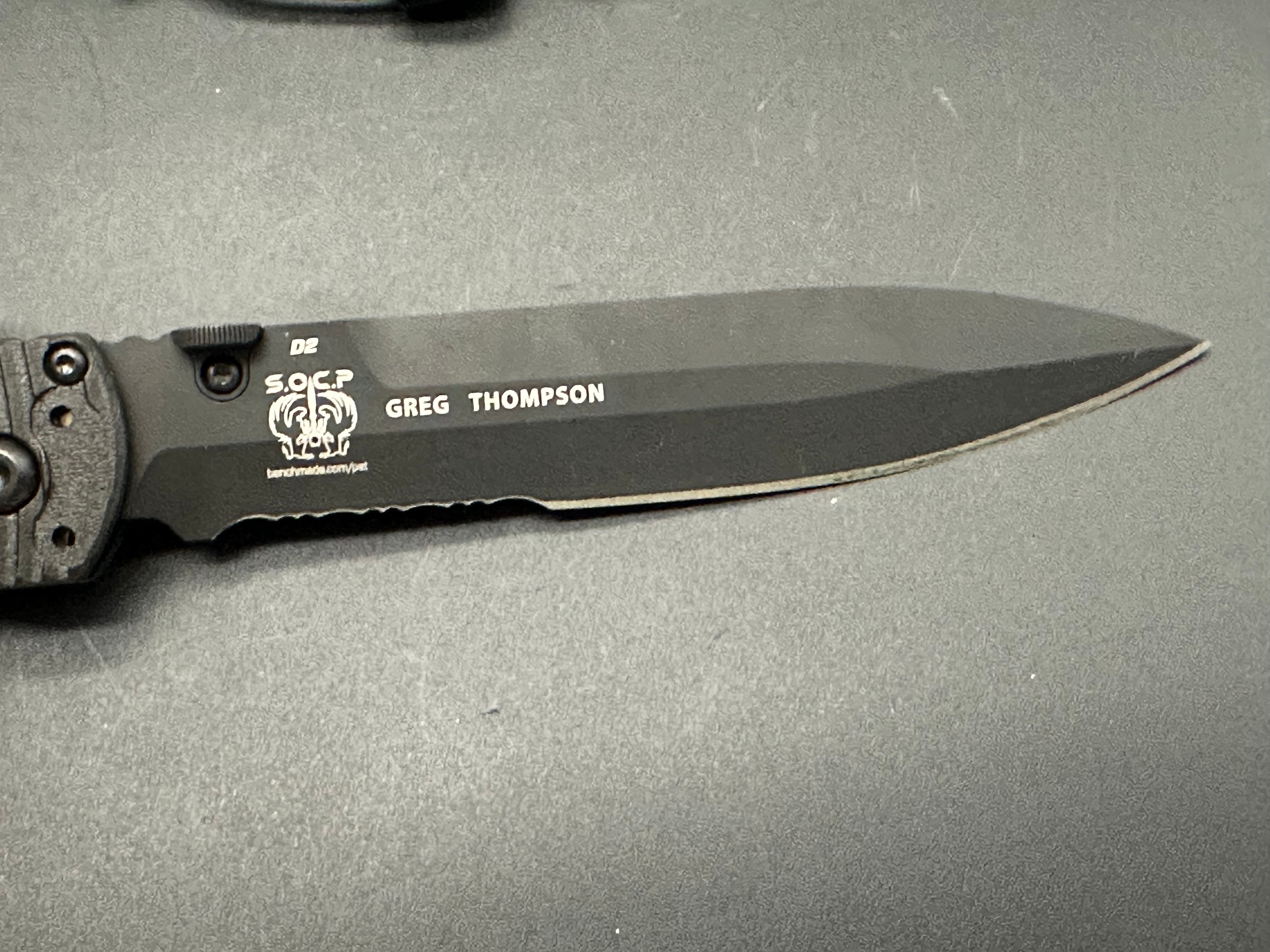Benchmade SOCP Tactical Folding Knife with AXIS Lock - Carbon Fiber Elite Handle, 4.5