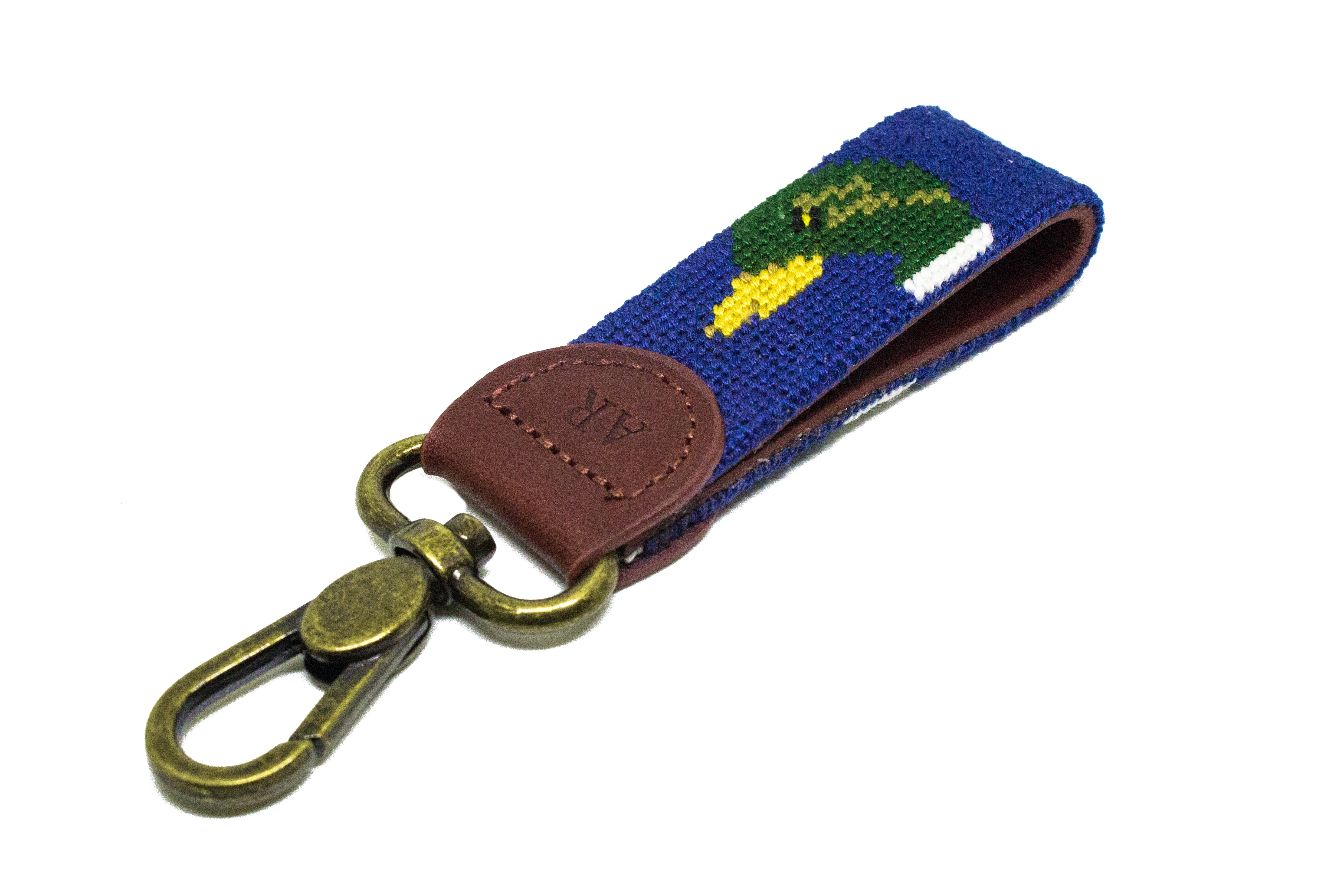 Mallard Head Needlepoint Key Fob - Handmade Duck Design Keychain for Keys, Wallets & Bags - Perfect Gift for Outdoorsmen, Hunters & Nature Lovers - Ideal for Hunting Trips, Camping & Outdoor Adventures