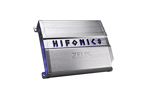 Hifonics ZG-600.4 Zeus Gamma 4 Channel 600W Super A/B Class Car Amplifier with Subwoofer, Speakers & 4 Gauge Kit - Includes Gravity Magnet Phone Holder (Blue) - Perfect for Car Audio Upgrades, Bass Boost & Hands-Free Driving