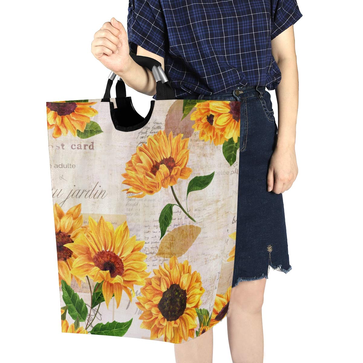 Large Foldable Waterproof Laundry Hamper - Durable Oxford Cloth Collapsible Clothes Storage Basket with Handles for Home, Bathroom & Bedroom Organization | Perfect for College Dorms, Apartments and Small Spaces